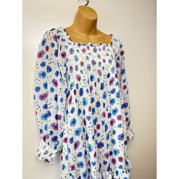 Love Shack Fancy Miri Dress Sz M Floral Square Neck Ruffle Tiered Midi Coquette - Picture 4 of 16